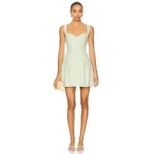 Runaway x Revolve Bethani Mini Dress Key lime Green Girly Stretch Crepe S